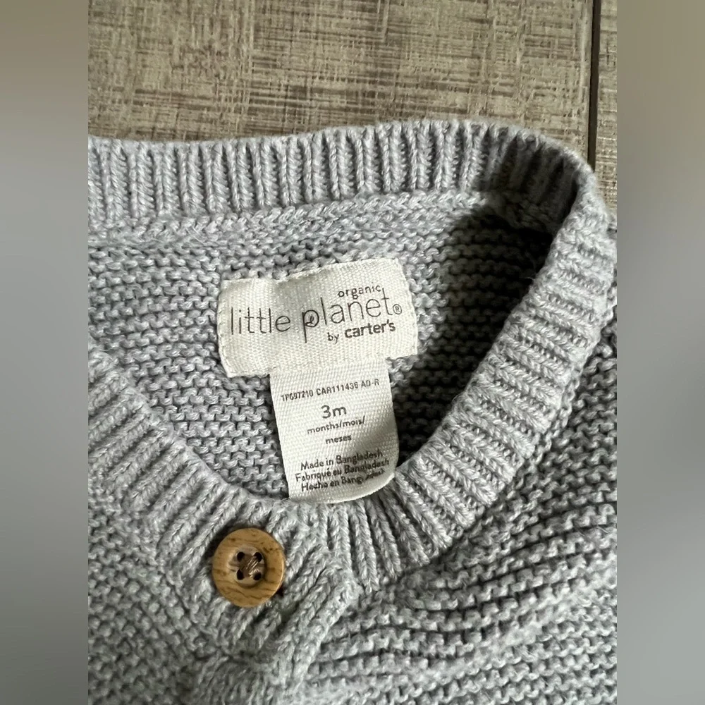 Little Planet by Carter’s Organic Cotton Sweater Knit Sleeveless Jumpsuit 3M